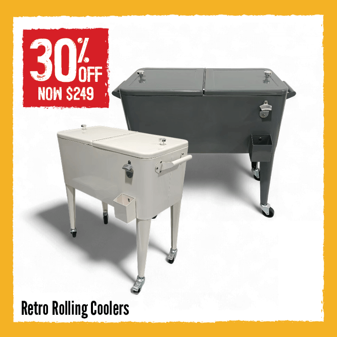 Now $249 30% Off Retro Rolling Coolers | Shop Now